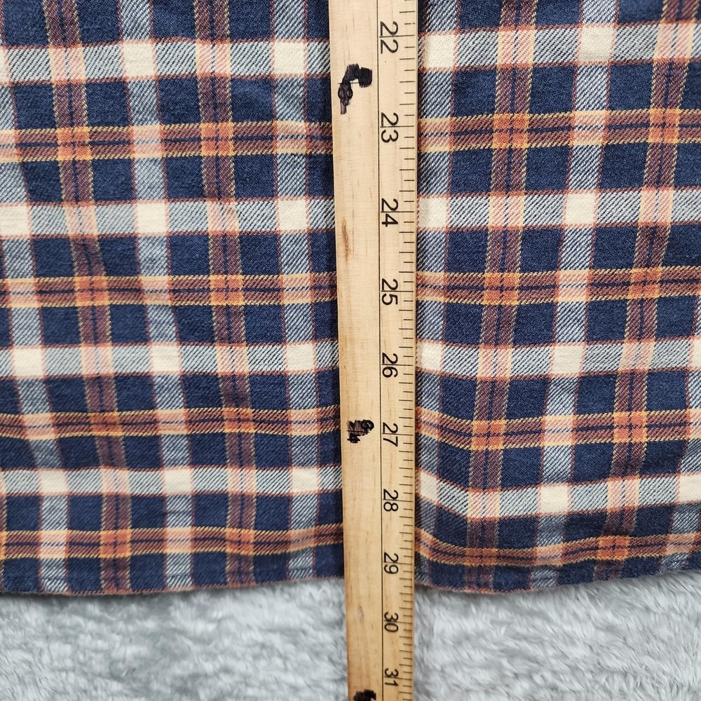 Patagonia Fjord Shirt Mens XL Blue Plaid Organic Cotton Flannel Long Sleeve - Picture 10 of 11